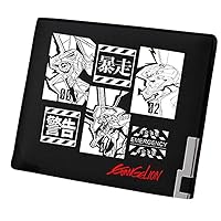 Neon Genesis Evangelion EVA Anime Bifold Wallet Artificial Leather Money Bag Slim Credit Card Holder /1 EVA /1 One Size
