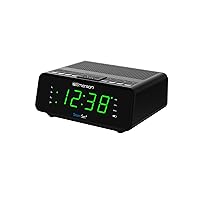 SmartSet Dual Alarm Clock Radio with AM/FM Radio, Dimmer, Sleep Timer and .9
