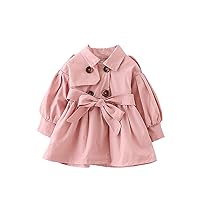 Toddler Girl Spring Autumn Windbreaker Jacket Trench Coat for 1-4 Years
