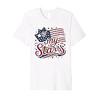 White Red Blue Flag Patriotic USA 4th Of July My Stars Premium T-Shirt