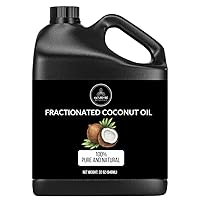 Fractionated Coconut Oil 32 ounces Non GMO, Vegan, Keto Friendly | 100% Pure and Natural Coconut Oil | Smoothes Hair and Moisturizing Body Oil (946 ml)