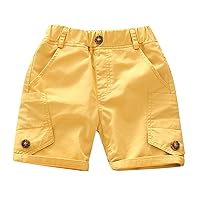 Kids Little Boys Chambray Shorts Spring Summer Solid Overalls Pocket Sweatshort Casual Workout Shorts for Boys