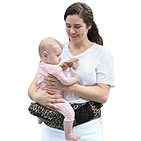 Baby Hip Seat Carrier, Stylish Hip Seat Baby Carrier for Newborns to 8-66 lbs Toddlers, Various Pockets, Adjustable Waistband, Ergonomic Non-Slip Toddler Carrier for Breastfeeding & On-the-Go(Leopard)