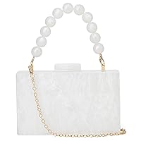 Acrylic Evening Handbag Beads Bag for Women Graceful Shoulder Bag Satchel Marble Clutch Purses for Wedding Party 2023