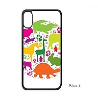 Round Shape Design Colourful Animals Cute Cat iPhone Xs Cases iPhonecase Cover Case