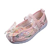 Kids Running Shoes Girls Girls Flat Bottomed Embroidered Sandals Fashionable Antique Costume Children Shoes Girls Size 3