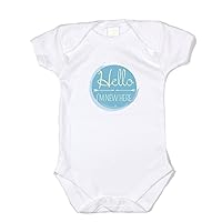 Baffle Cute Baby Clothing I'm NEW Here White Baby Outfit