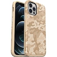 OtterBox iPhone 12 and 12 Pro Symmetry Series Case - SAND STORM CAMO, ultra-sleek, wireless charging compatible, raised edges protect camera & screen