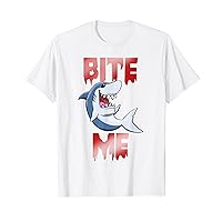 Bite Me Funny Women Sharks Bite Water Animal T-Shirt