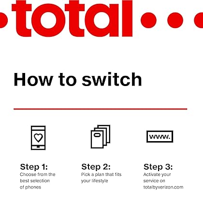 Total by Verizon $30 - Unlimited Talk and Text, 5G Data and HS/Monthly