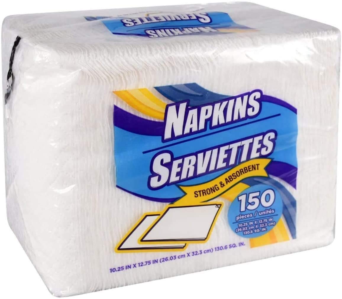 Napkins White Paper USA MADE! 13.25X10.25. An Incredible Value! Excellent Quality Napkins. Healthy Napkins are FSC Approved & FREE from Ink, Dyes &...