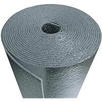 US Energy Products R-8 HVAC Duct Wrap Insulation Reflective Double Sided Foam Core (Class 1-A ASTM FIRE Rated) (AD5 1/4INCH Thick) 3FT X 25FT (75SQFT)