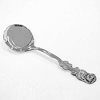 Sterling Silver Rose handle Spoon baby shower gift Custom engraving Dimensions: W1.25×L 4