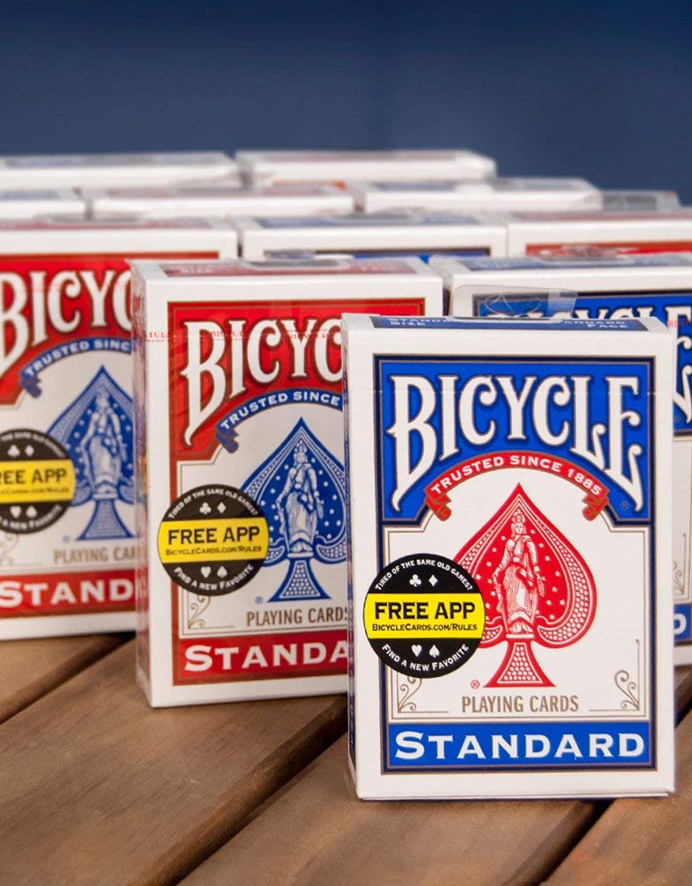 Bicycle 595954 Standard Rider Back Poker Playing Cards, 12 Decks