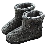 Winter Boots Slippers Knitted Women Men Home Booties Plush House Shoes Indoor Outdoor