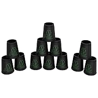 DEWEL Stacking Cup Game, 12pcs Cup Stacking Set, Sport Stacking Cups, Classic Stacking Toy, Family Game, Great Gift Idea for Stack Games Lover, Stacking Cups for Adults, Kids (Black)…