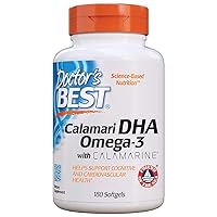 Doctor's Best DHA 500 with Calamarine, Supports Cognitive Performance, Cardiovascular, Cell, Tissue & Organs, 180 Softgels