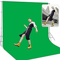 BEIYANG Green Sceen Photography Backdrop, 10x20 Ft Non-Reflective Green Cloth Photo Background with 4PCS Backdrop Clip Holders for Chroma Keying Matt Game Live Steaming and Photo Studio Shooting Props