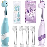 Papablic Toddler Sonic Electric Toothbrush with Covers for Babies and Toddlers Ages 1-3 Years, Debby Bundle with Arya