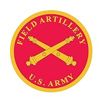 US Army Division - Field Artillery Plaque 6 inch Full Color Vinyl Decal
