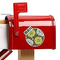 Flower Yellow Chrysanthemum Flower Decal Mailbox Stickers Adhesive Waterproof
