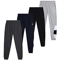 RBX Boys' Sweatpants - 4 Pack Active Fleece Jogger Pants (Size: 5-20)