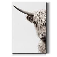 Renditions Gallery Animals Wall Art Paintings & Prints for Home Highland Wild Cattle Canvas Artwork for Bedroom Living Room Office Wall - 24