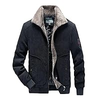 Men Thicker Warm Parkas Winter Corduroy Coats Down Jackets Fleece Casual Short Jackets
