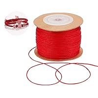 PH PandaHall 100m/roll 0.8mm Nylon Thread Cord Bracelet String Chinese Knotting Cord Red Thread Beading Braided Ornament for DIY Jewelry Bracelets Craft Making