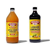 Liquid Aminos All Purpose Seasoning 32oz and Organic Apple Cider Vinegar With the Mother 32oz Bundle