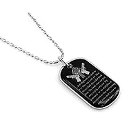 Saints Prayer - Coated Dog Tag Necklace-with Free Chain