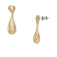 Skagen Women's Minimalist Silver, Rose Gold or Gold Tone Stainless Steel Drop Earrings