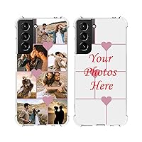 Custom Case for Samsung Galaxy S22 Plus 5G[NOT FIT S22 Ultra], Multi-Photo case with Bumpers TPU Ultra Thin Photo case Personalized Multi-Picture Collage case Custom case for Birthday Xmas,Clear