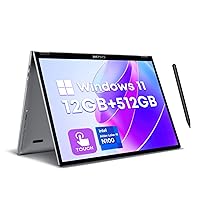 CHUWI 2023 MiniBook X 2-in-1 Laptop with H8 Stylus Pen, Windows 11 Touchscreen Laptop with Universal Active Stylus Pen, 12GB RAM 512GB SSD, 12th Gen Intel N100(up to 3.4GHz)