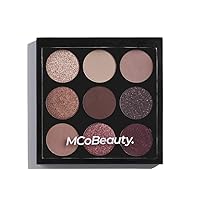 MCoBeauty Eyeshadow Palette - Nine Highly Pigmented Shades - Warm, Satin, And Shimmer Shades For Bold Nude Looks - Easy Blending, Long Lasting Formula For All-Day Wear - Burgundy Nudes - 0.02 oz