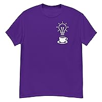 Steamy Coffee and Tea Cup Steam Lightbulb Shape T-Shirt | Trendy Graphic Tee Casual Wear