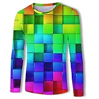 T-Shirt 3D Printed Funny Fashion Colored Long Sleeve Tee