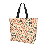 Animals Shape Print Pattern Print Tote Bag Women Single Shoulder Leisure Bag Multi-Purpose Large Shopping Bag