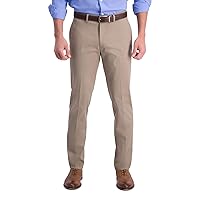 Haggar Men's Iron Free Premium Khaki Slim-Straight Fit Flat Front Flex Waist Casual Pant Medium Khaki 29 x 30