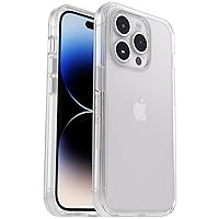 OtterBox iPhone 14 Pro Symmetry Series Case - Clear, Ultra-Sleek, Wireless Charging Compatible, Raised Edges Protect Camera & Screen