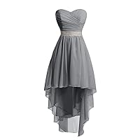 Women's High Low Lace Up Prom Party Homecoming Dresses 20 Plus Steel Grey