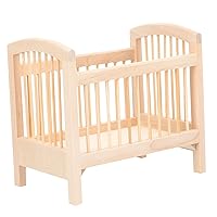 ERINGOGO Miniature Toys Miniature Furniture Tiny Toddler Bed Dollhouse Room Furniture Mini Doll Nursery Furniture Toy Miniature Doll Cradle Dollhouse Bed Kids Toy Props Wooden Crib