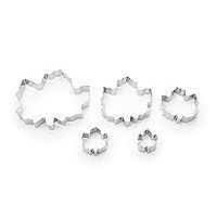 Fox Run Maple Leaf Fall Cookie Cutters, 5 piece, Silver