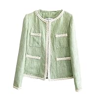 Tweed Jacket EN8 - Business Women's Spring/Autumn/Winter Coat