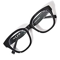 OPTOFENDY Oversized Reading Glasses for Women, TR90 Square Blue Light Blocking Computer Readers with Spring Hinge