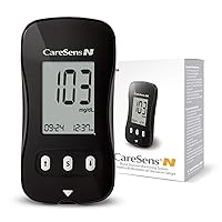 CareSens N Blood Glucose Monitoring Meter (Auto Coding) - 1 Diabetes Blood Glucose Meter, 1 User Guide, 1 Quick Reference guide, 1 Case & 2 CR 2032 Batteries