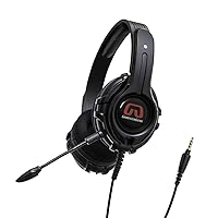 IO CREST GamesterGear PC PS4 Xbox One Stereo Over-Ear Gaming Headset, Online Chat, Headphone with Detachable Micophone - iPad Mobile Tablet Mac