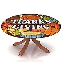 Thanksgiving Day Table Cloth Cover Elastic Edge,for 57