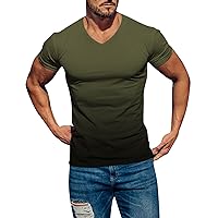 Tshirts Shirts for Men V Neck 2024 Relaxed Fit Short Sleeve T Shirt Tops Blouse Gifts for Men