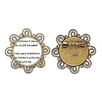 famous poetry quote future with you flower brooch pins jewelry for girls, ys/m